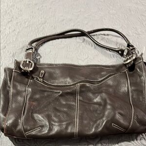 Tignanello Dark Brown Leather Shoulder Bag